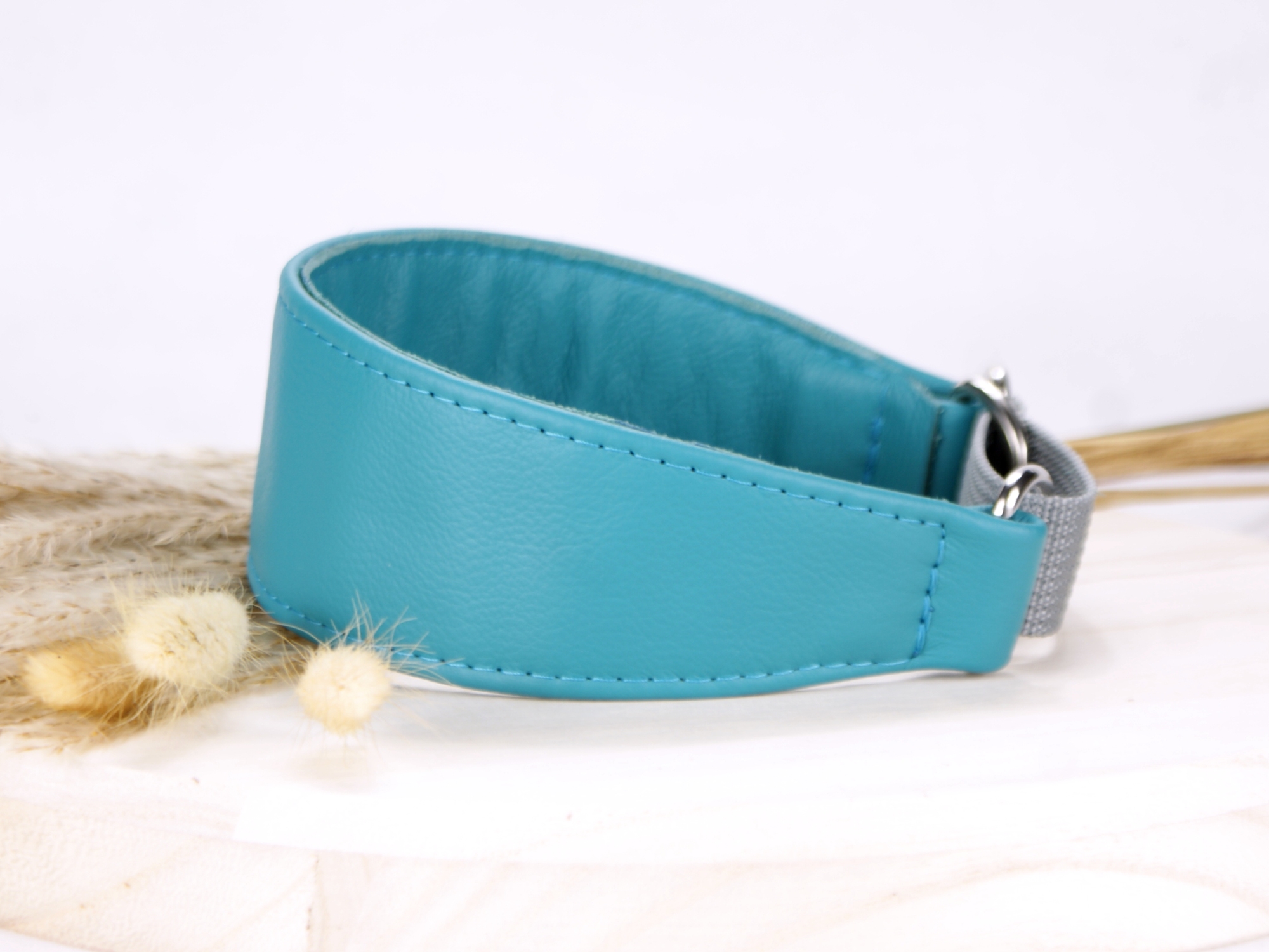 Zugstopp Basic in Dunkeltürkis, Edelstahlbeschläge