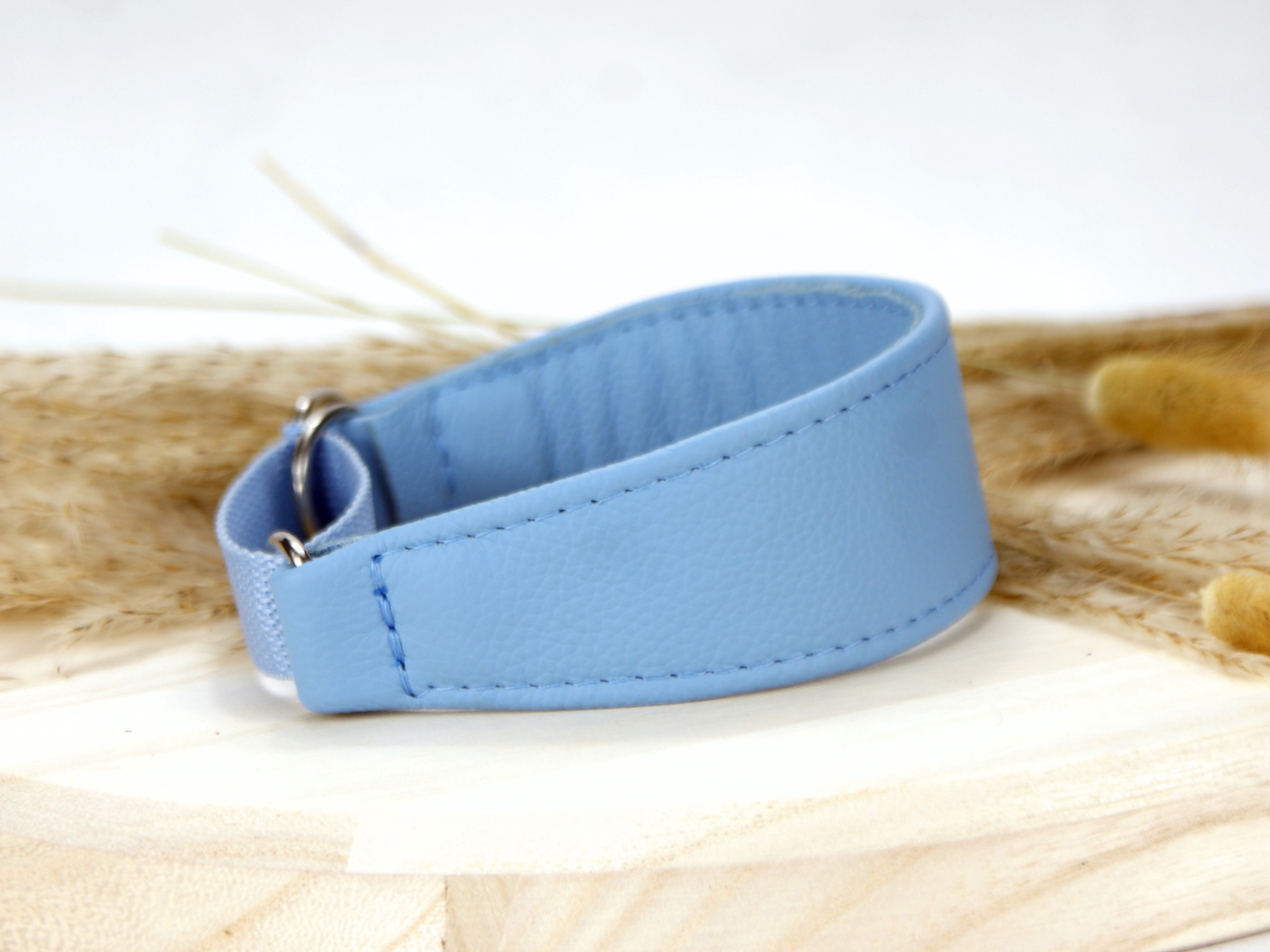 Zugstopp Basic in Hellblau, Edelstahlbeschläge