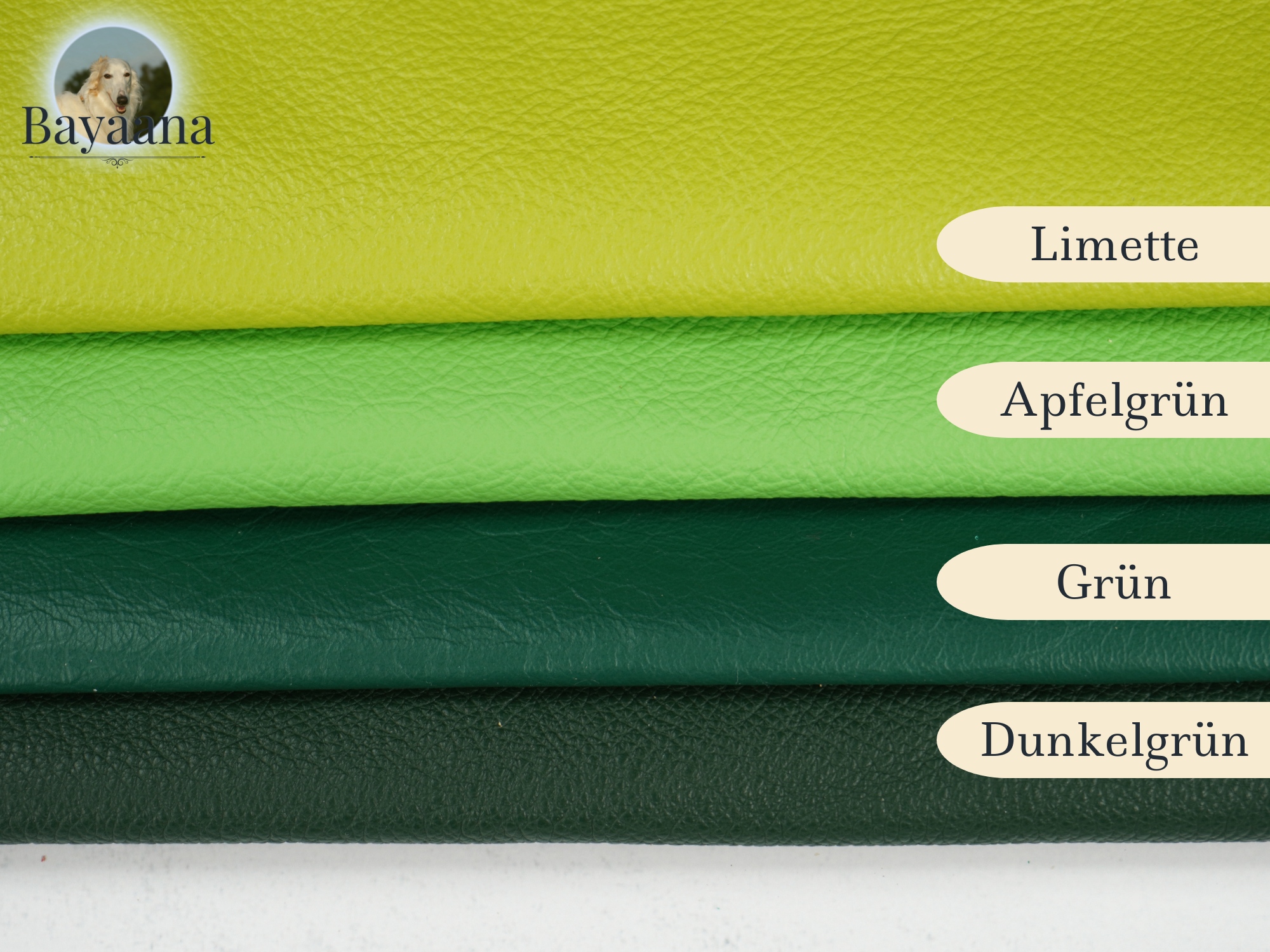 Lederfarben Grün-Töne