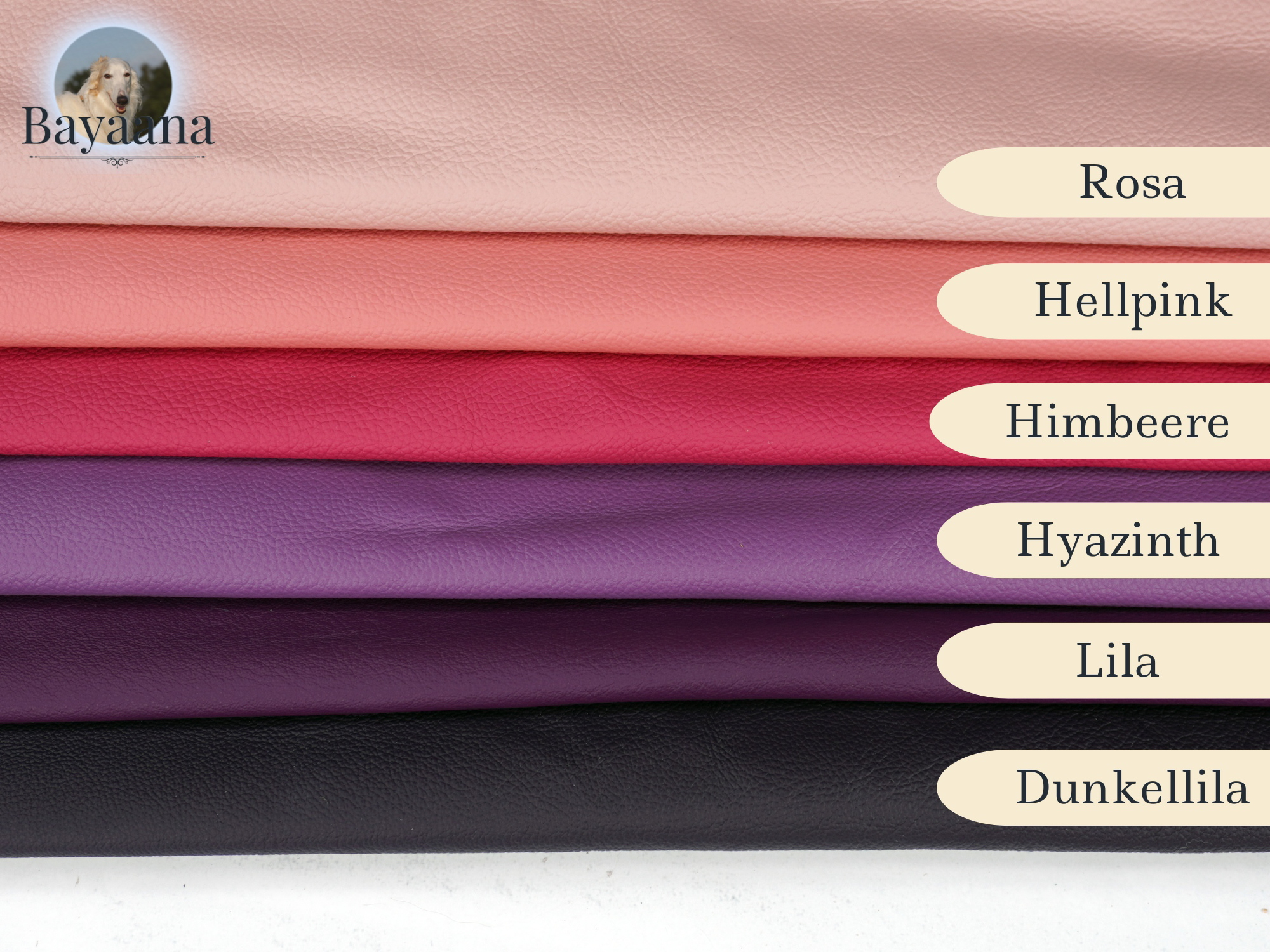 Lederfarben Lilatöne