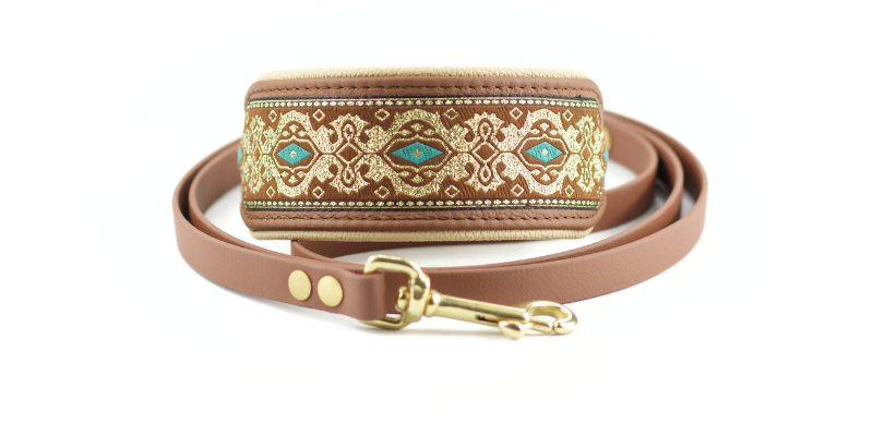 Set Windhundhalsband mit Leine aus Biothane