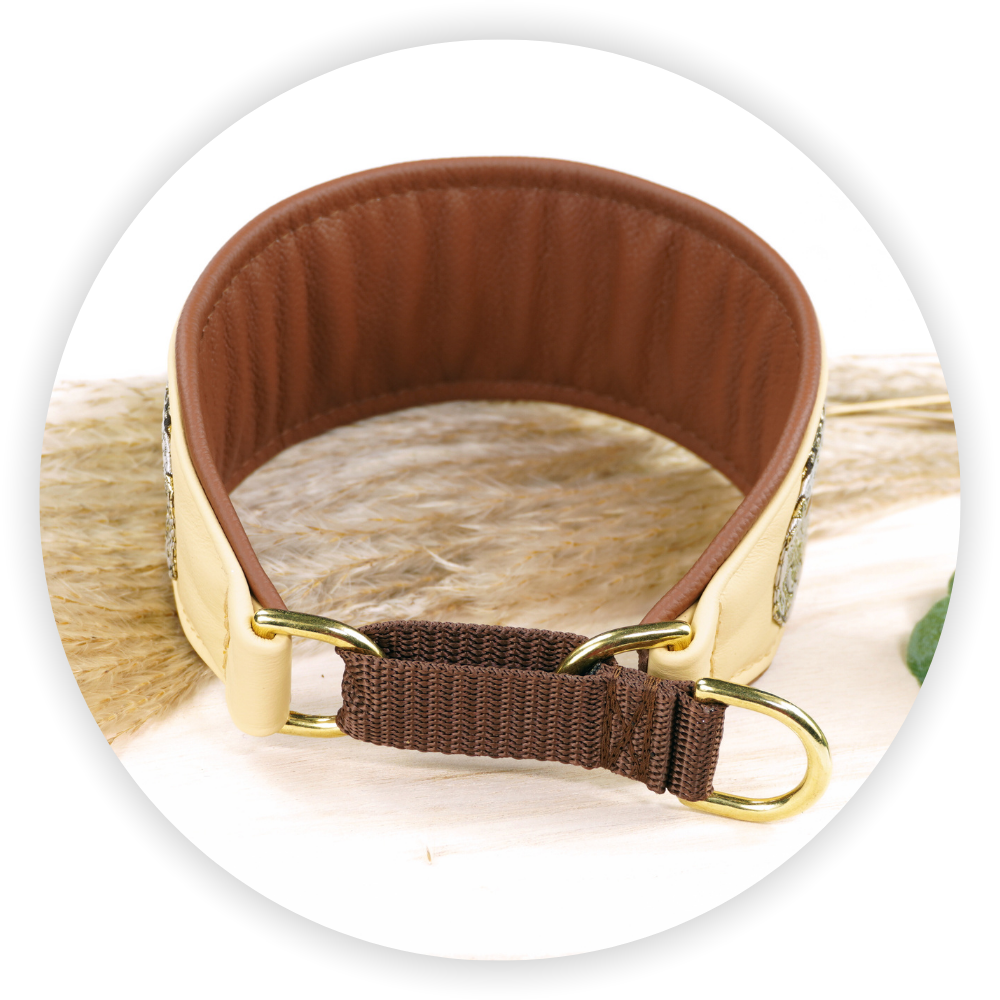 Zugstopp Halsband aus Leder